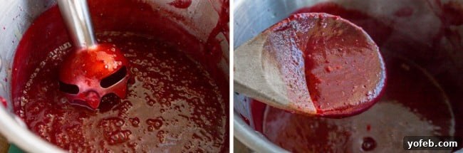 Succulent Roasted Ham with Sweet and Tangy Cranberry Dijon Glaze 9 pureed cranberry sauce with immersion blender