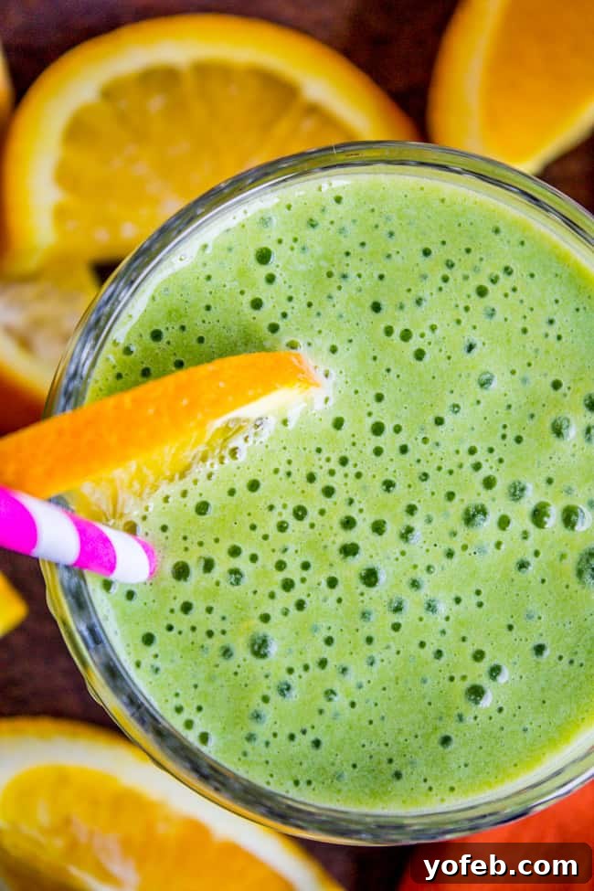 Zesty Green Cream Dream 2 Healthy Green Orange Julius Smoothie with Spinach