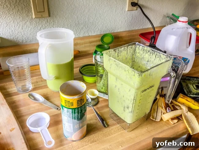 Zesty Green Cream Dream 6 Experimental Celery Smoothie in a Pitcher
