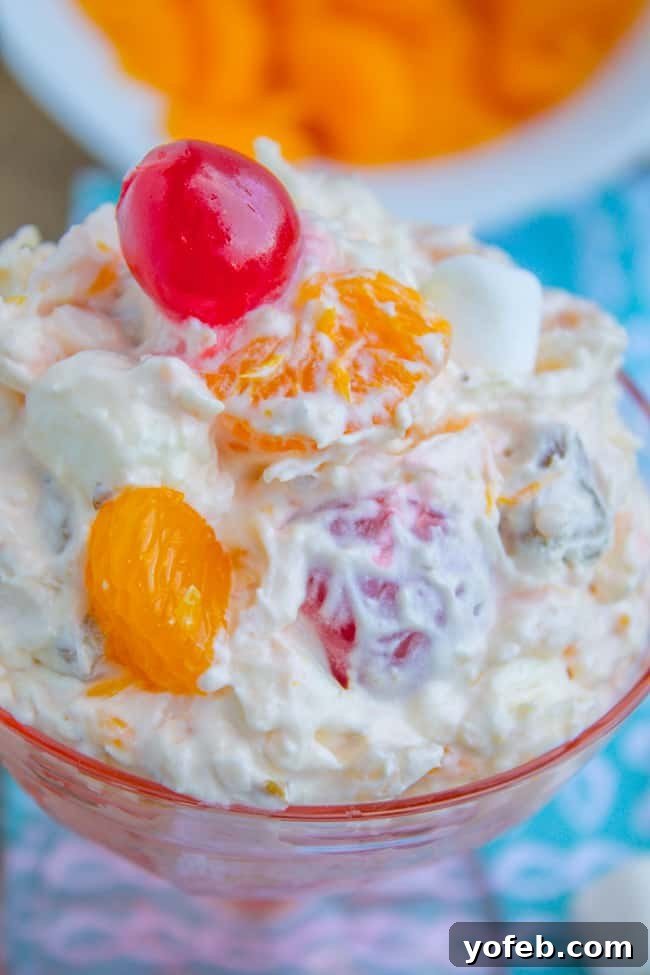 Mandarin Orange Ambrosia Salad from The Food Charlatan