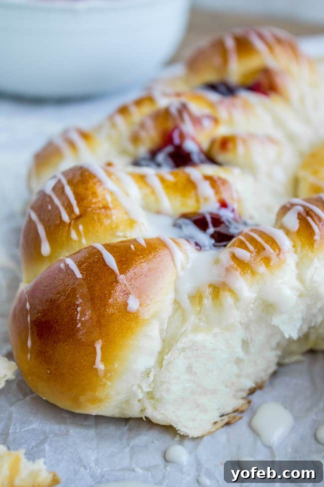Tear and Share Raspberry Buns with Coconut Glaze 12 Raspberry Pull-Apart Buns with Coconut Glaze from The Food Charlatan