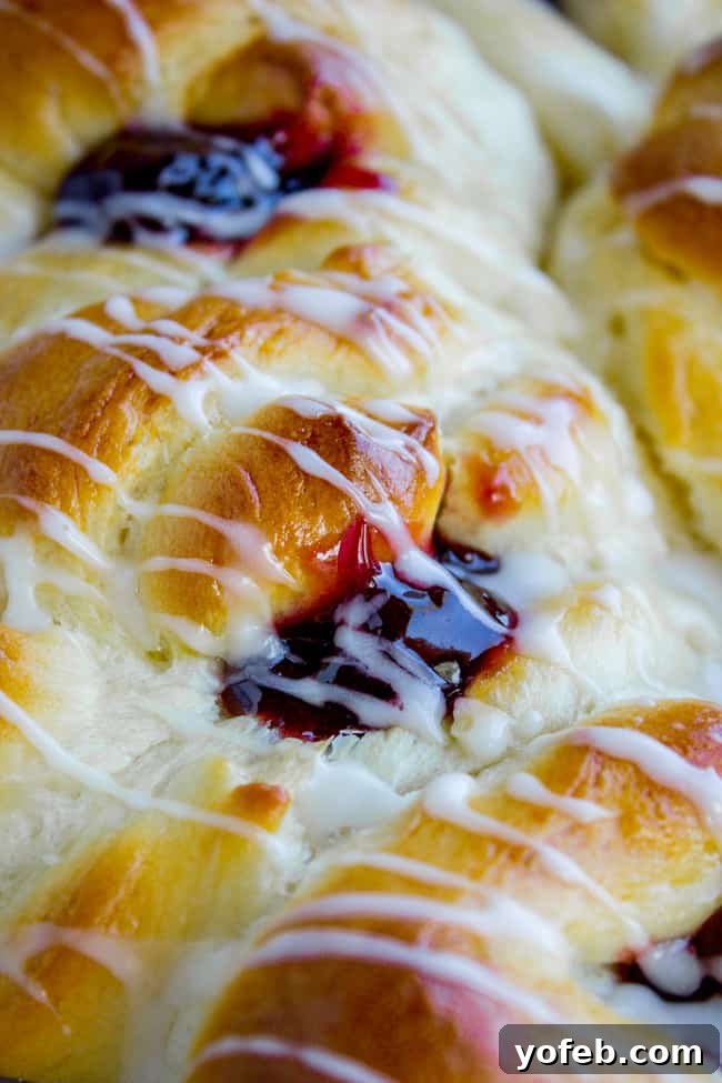 Tear and Share Raspberry Buns with Coconut Glaze 3 Raspberry Pull-Apart Buns with Coconut Glaze from The Food Charlatan