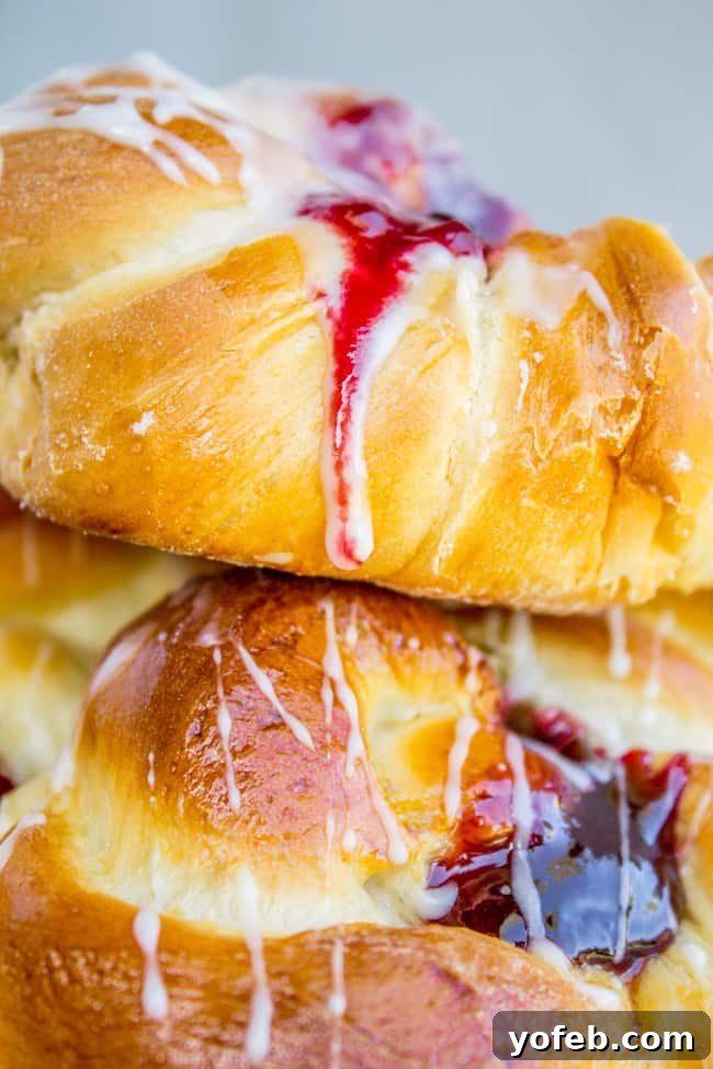 Tear and Share Raspberry Buns with Coconut Glaze 4 Raspberry Pull-Apart Buns with Coconut Glaze from The Food Charlatan