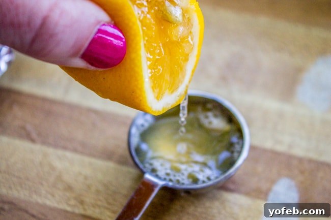 Sunshine Chicken & Mandarin Salad 7 lemon juice squeezed into a tablespoon.