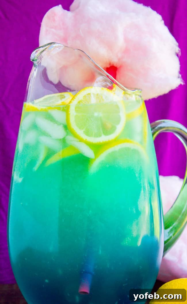 Magical Blue Cotton Candy Lemonade 3 Blue Cotton Candy Lemonade (like at Disneyland!) from The Food Charlatan