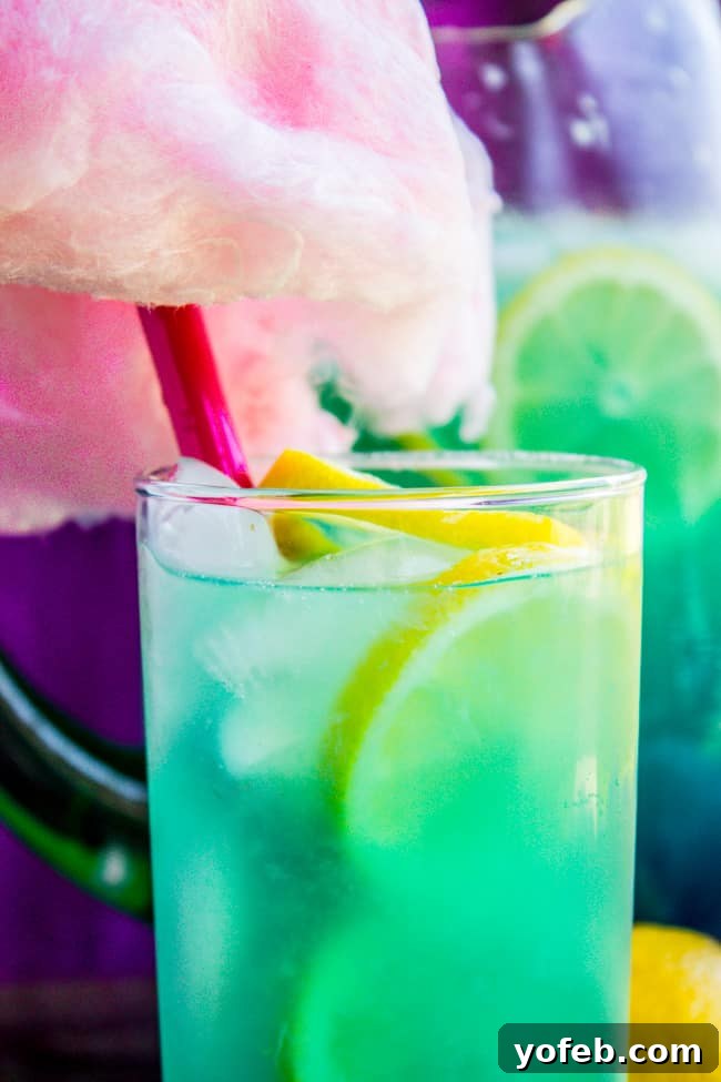 Magical Blue Cotton Candy Lemonade 4 Blue Cotton Candy Lemonade (like at Disneyland!) from The Food Charlatan