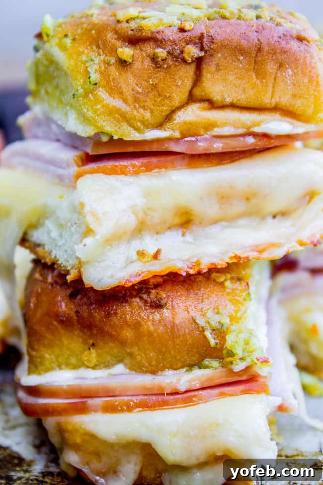 Pesto Kissed Canadian Bacon Havarti Sliders 10 Canadian Bacon and Havarti Cheese Sliders with Pesto Glaze from The Food Charlatan