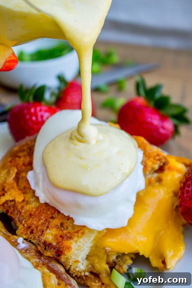 Blender Hollandaise Sauce Recipe, showing the perfectly smooth and creamy texture after blending.