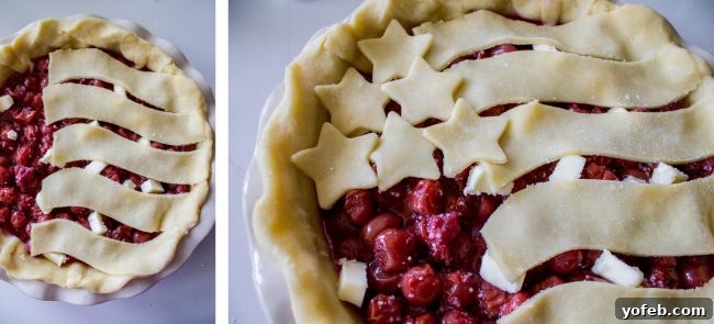 Sweet Freedom Cherry Pie 11 Cherry Pie for 4th of July! from The Food Charlatan