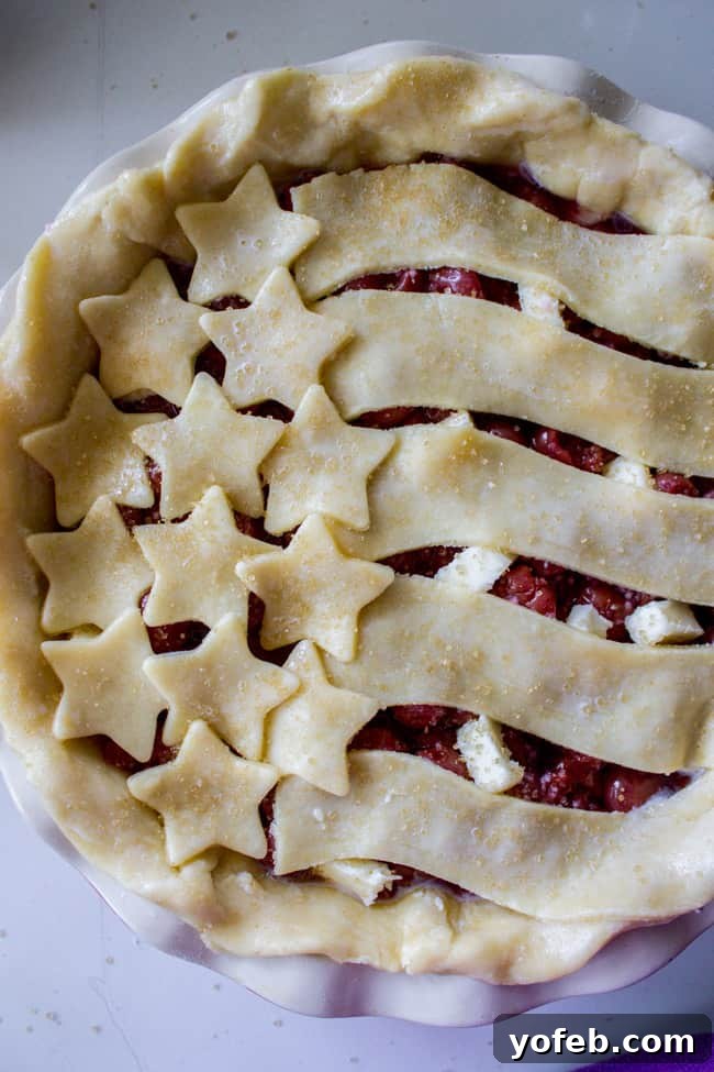 Sweet Freedom Cherry Pie 12 Cherry Pie for 4th of July! from The Food Charlatan