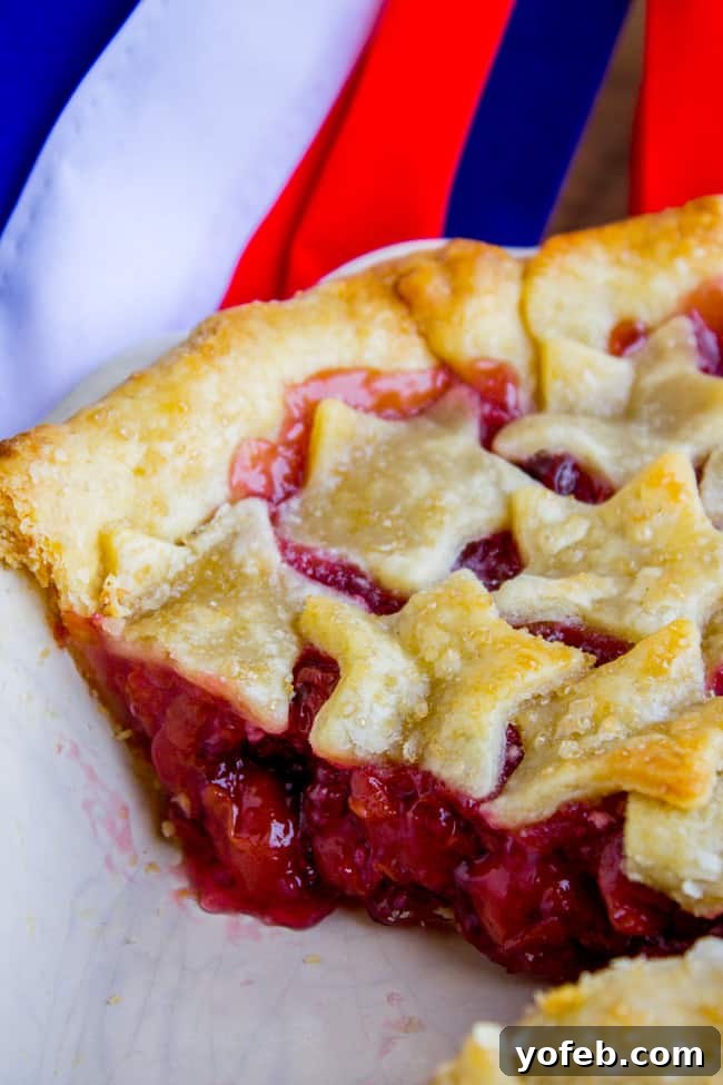 Sweet Freedom Cherry Pie 3 Cherry Pie for 4th of July! from The Food Charlatan