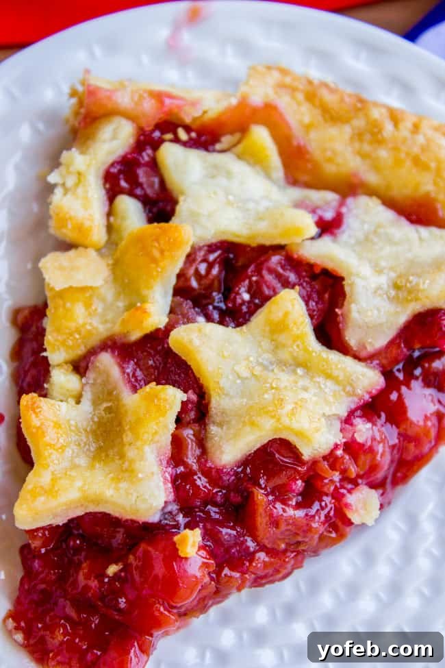 Sweet Freedom Cherry Pie 4 Cherry Pie for 4th of July! from The Food Charlatan