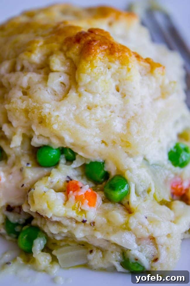 Pillsbury Chicken Pot Pie: A convenient and delicious casserole option topped with ready-made biscuits. Pillsbury Chicken Pot Pie with a golden biscuit topping, fresh from the oven