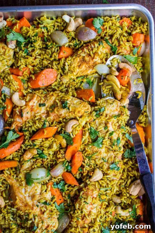Sheet Pan Biryani-Style Chicken and Carrots with Basmati Rice 11 Sheet Pan Curry Chicken and Carrots with Basmati Rice (Biryani) from The Food Charlatan