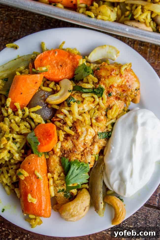 Sheet Pan Biryani-Style Chicken and Carrots with Basmati Rice 3 Sheet Pan Curry Chicken and Carrots with Basmati Rice (Biryani) from The Food Charlatan