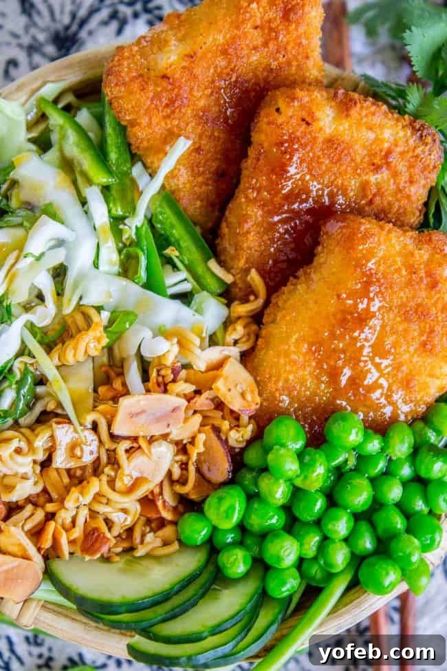 Crispy Fish atop Zesty Asian Slaw 4 Preparing ingredients for Crunchy Asian Cabbage Salad with Crispy Fish.