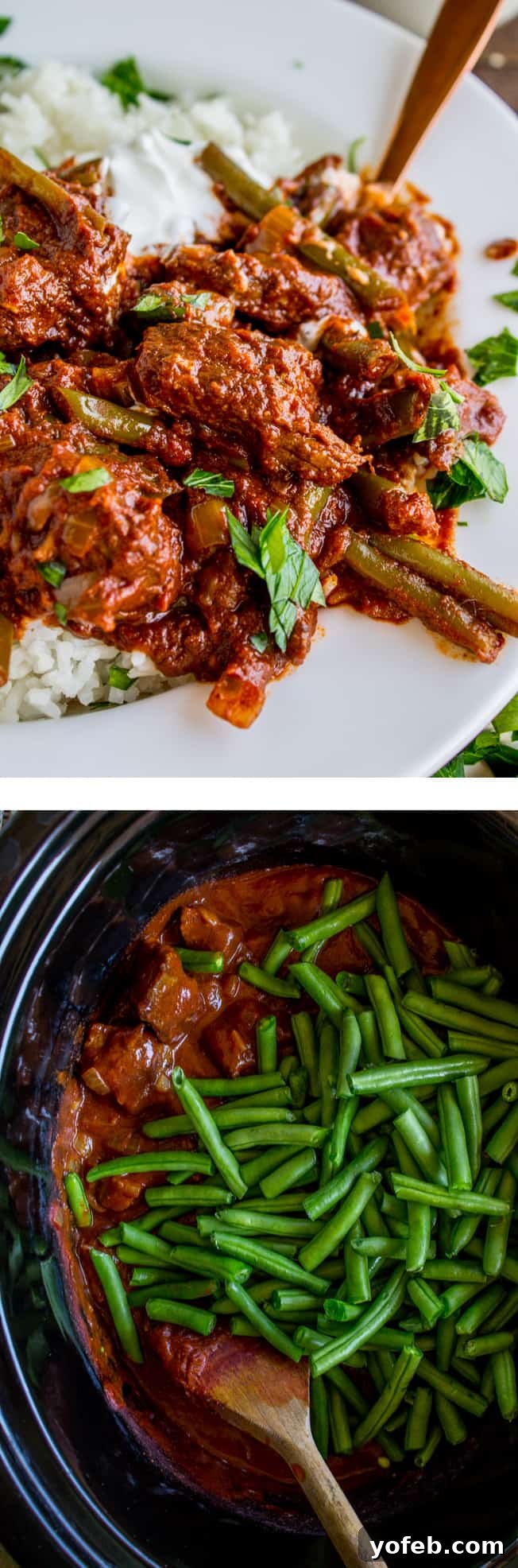 Tender Lebanese Beef and Green Bean Braise 2 Lebanese Lubee Braised Beef and Green Bean Stew
