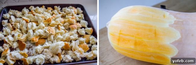 Autumn Harvest Butternut, Cranberry & Lentil Bake 8 Butternut Squash, Cranberry, and Lentil Stuffing from The Food Charlatan