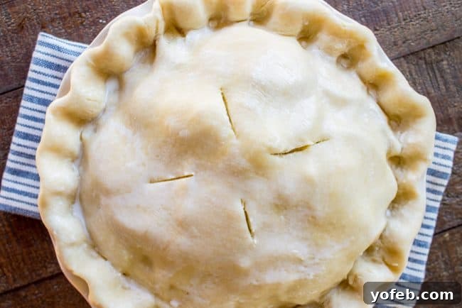 Roast Beef, Carrot, Potato Comfort Pie 10 savory pie with uncooked pie crust.