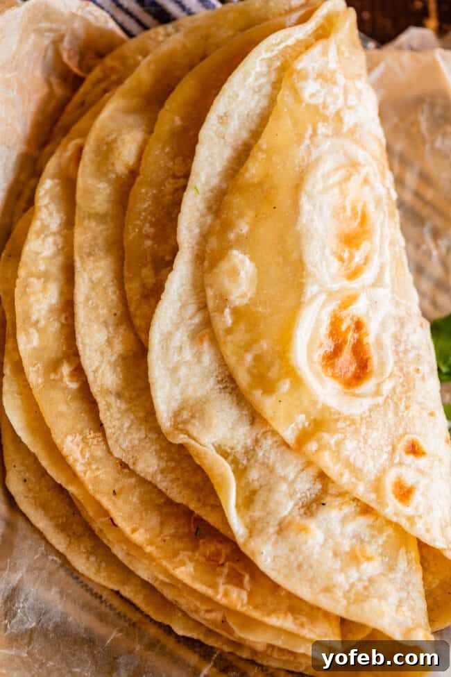 Roti Buttery Indian Flatbread Perfection 2 Indian flatbread stacked and folded over.