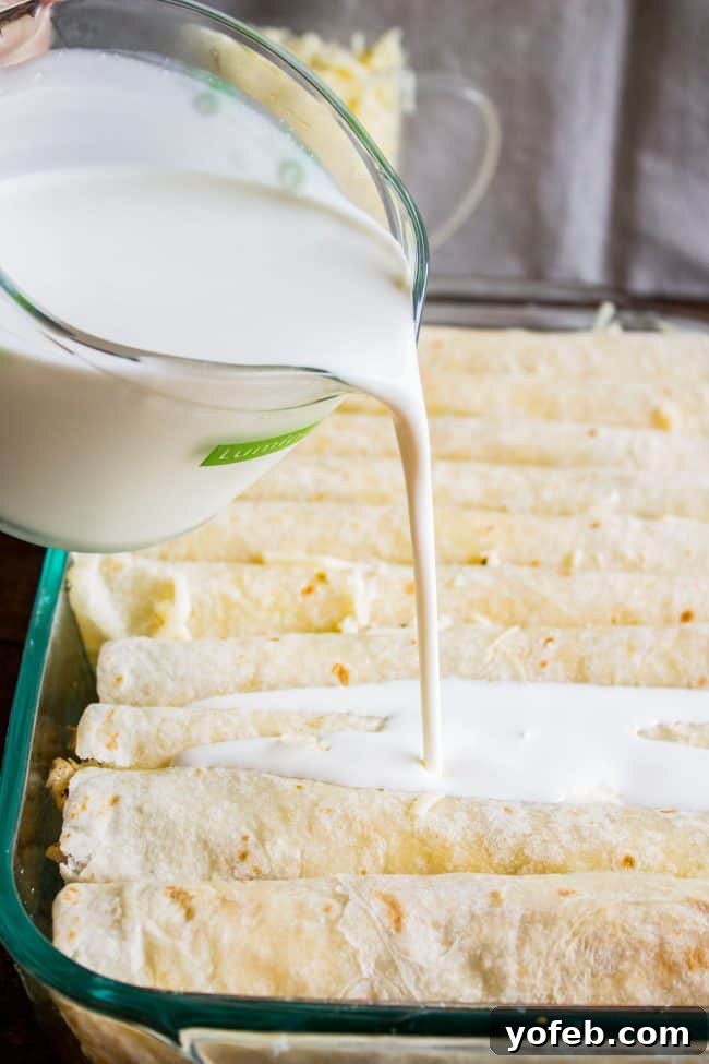 Enchiladas Ready for Baking creamy enchiladas with chicken and cheese