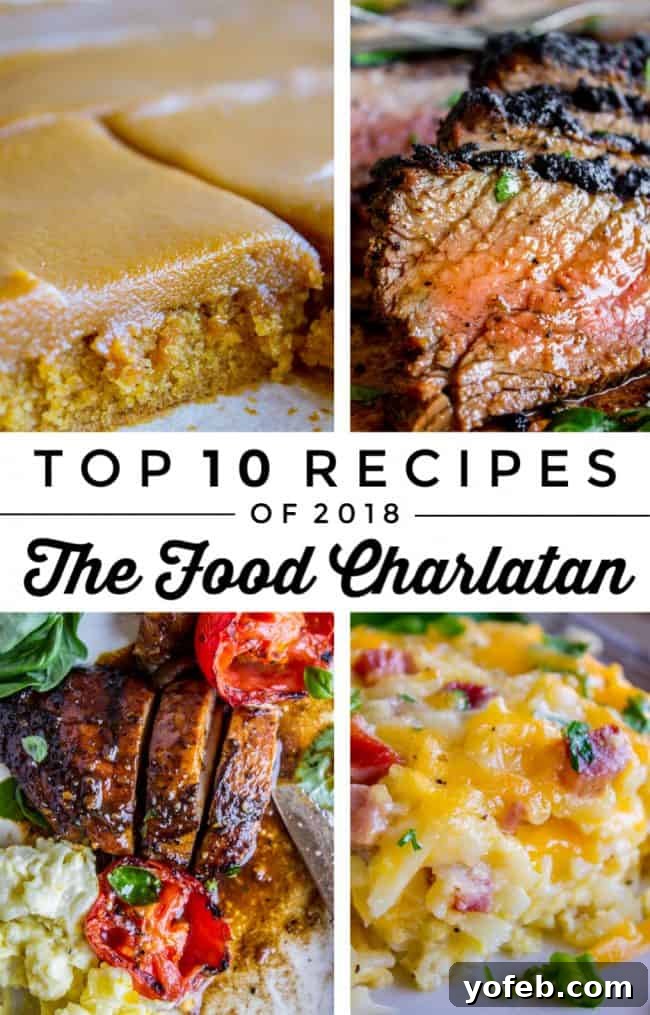The Food Charlatan's 10 Unforgettable Recipes from 2018 2 A collage featuring the top recipes of 2018, showcasing a variety of delicious dishes from The Food Charlatan blog.