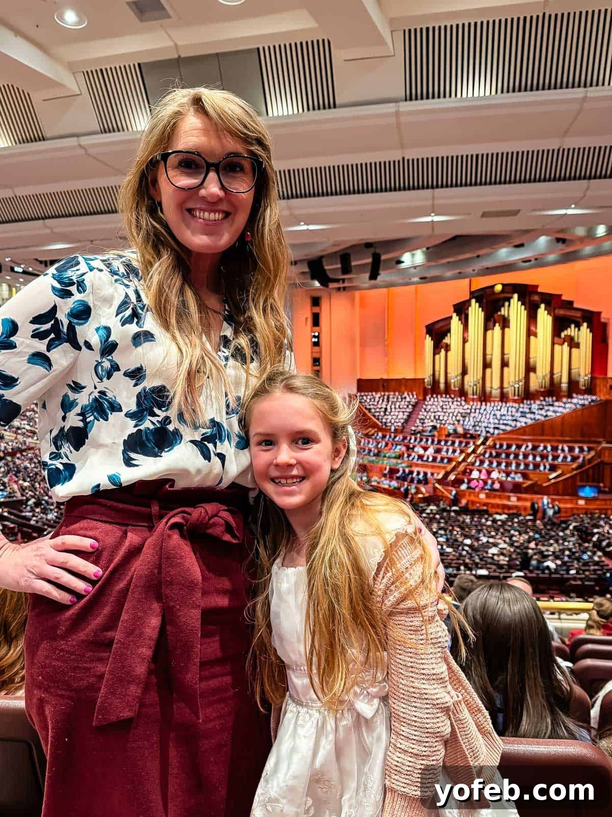 Perfectly Golden and Crispy Roasted Cauliflower 3 woman and girl standing in a large auditorium.