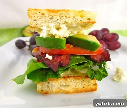 IMG_3523 blt sandwich with avocado on focaccia bread
