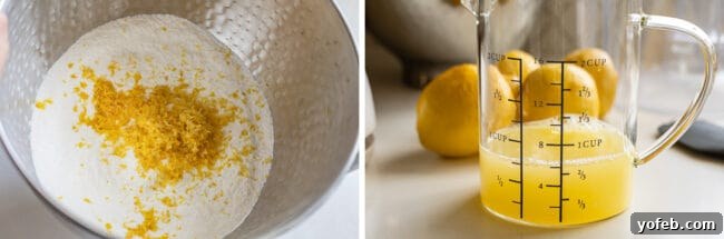 Lemon Sheet Cake with Lemon Glaze. This Lemon Sheet Cake with Lemon Glaze is perfect for lemon lovers! A supremely lemony and MOIST cake, paired with a bright lemon glaze. It is perfect for summertime, or anytime! This recipe feeds a crowd and is super easy to make. #lemon #cake #sheetcake #lemoncake #citrus #summer #easy #recipe #zest #tart #withglaze #fromscratch #homemade #glaze #best #Texas #simple #dessert #feedsacrowd #foracrowd zested lemon and lemon juice.