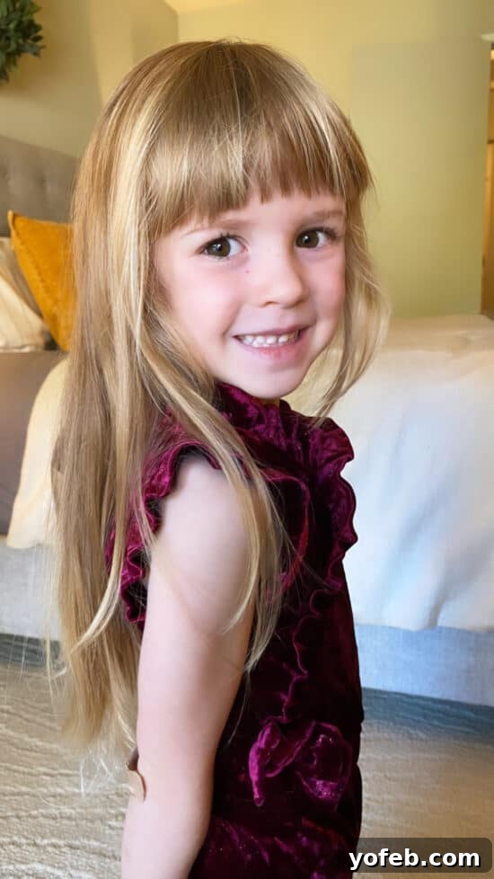 Homestyle Slow Cooker Beef Stroganoff 3 Little girl with long hair.