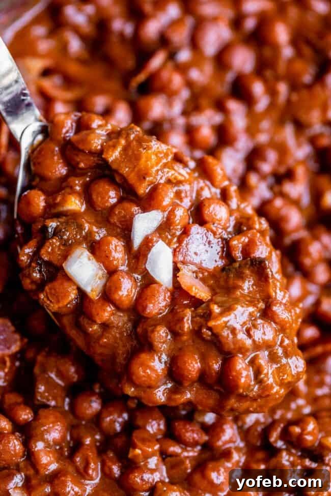 spoonful of santa maria beans.