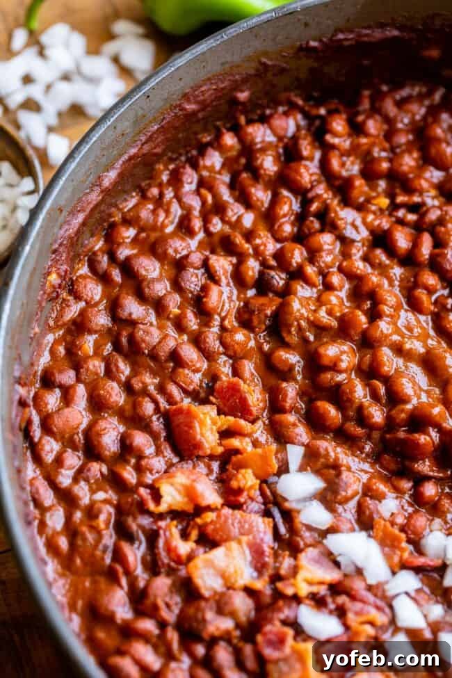 santa maria pinquito beans in a pan.