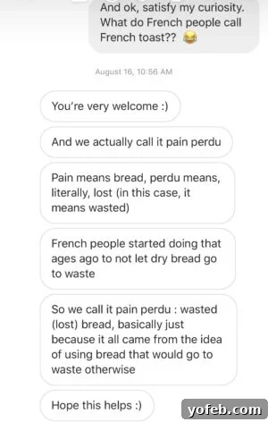 Golden Glazed French Toast 13 Text explaining that French Toast is called 'Pain Perdu' in France, meaning 'lost bread'.