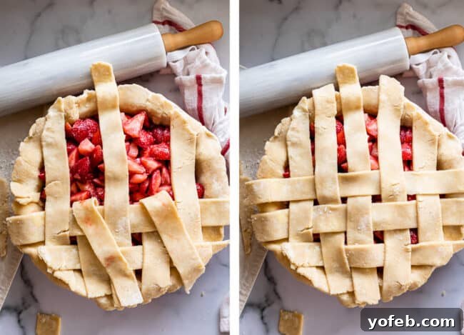 A Visual Guide to Making a Lattice Pie Crust 12 how to do lattice pie crust