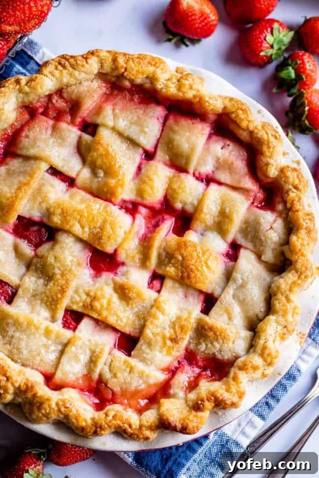 A Visual Guide to Making a Lattice Pie Crust 3 baked lattice pie crust for strawberry pie