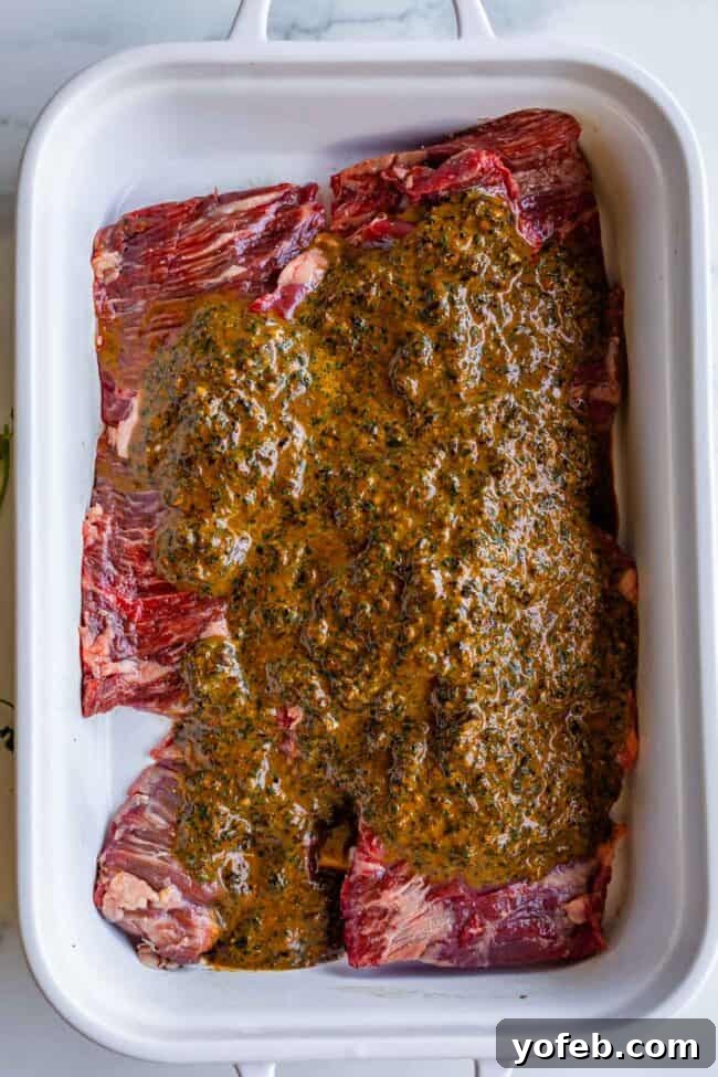 Mastering Carne Asada 18 outside skirt steak in a carne asada marinade.