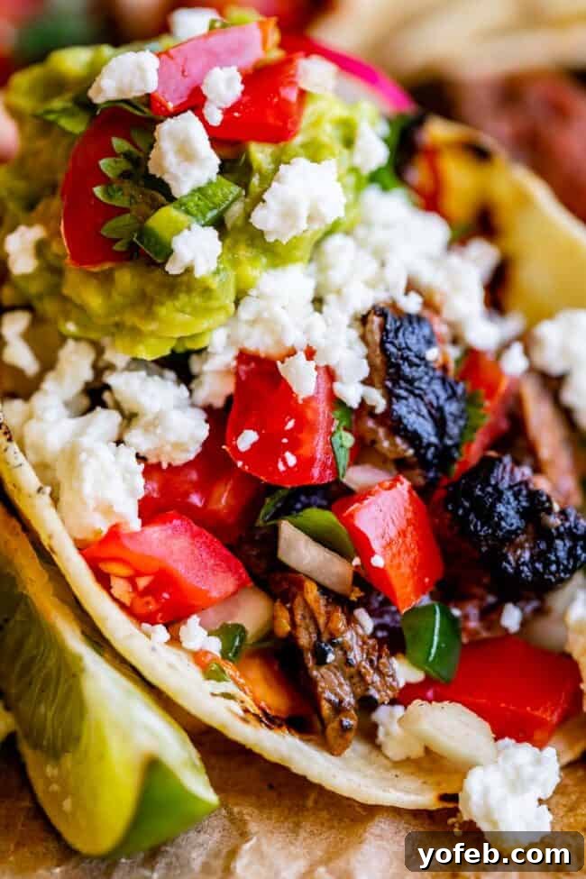 Mastering Carne Asada 5 carne asada seasoning with pico de gallo, limes, and tortilla.