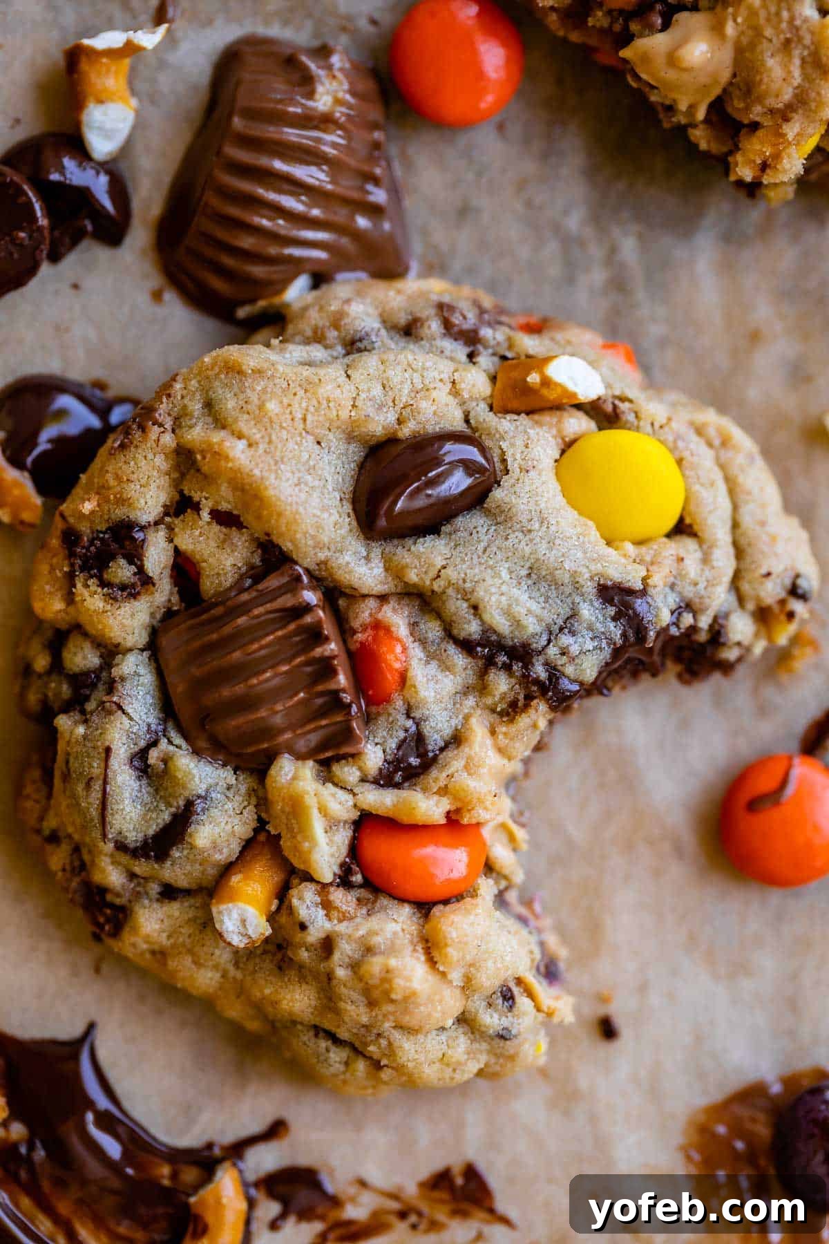 peanut butter pretzel cookies with reeses