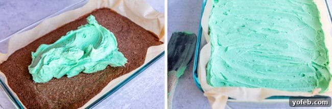 how to make mint frosting for brownies