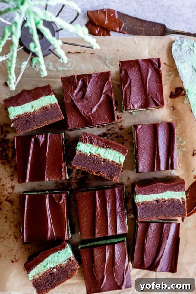 mint chocolate brownies