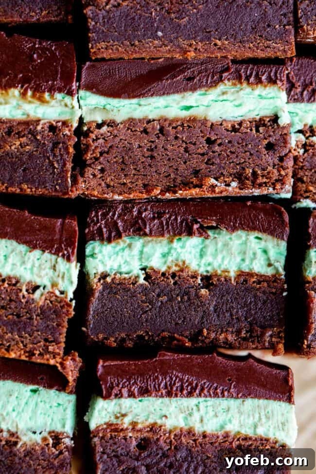 brownies with mint frosting