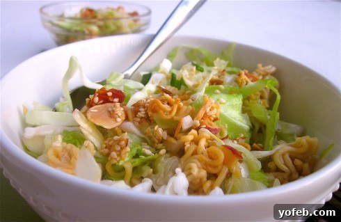 IMG_4286 Prepared Asian Cabbage Salad with crunchy toppings displayed beautifully