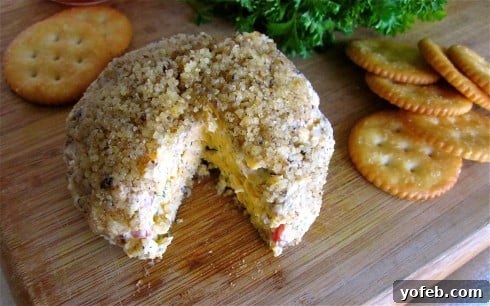 Pimiento Cheese Ball Creamy Pimiento Cheese Ball, a classic southern appetizer perfect for holiday gatherings