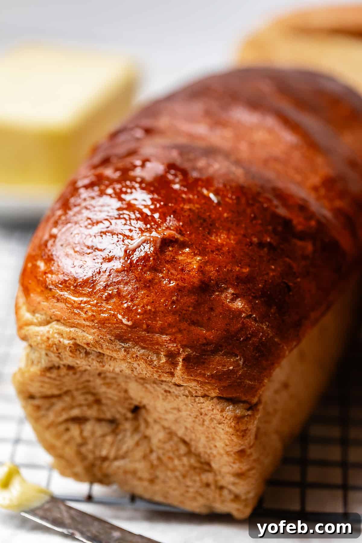 rye bread with butter on top.