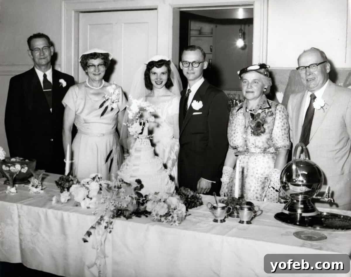 Grandma Prudy's Heirloom Rye Loaf 6 Prudy and her husband Carl at their son's wedding in 1955, celebrating family and tradition.