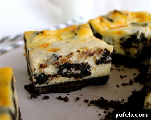 Decadent Oreo Cheesecake Bars 4 Close-up of baby Truman's face