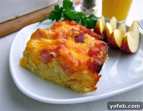 Golden Santa Bread Your Christmas Masterpiece 24 Easy Breakfast Casserole with Potatoes and Ham from TheFoodCharlatan.com