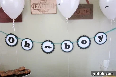 Balloons decorated with mustaches
