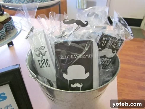 Golden Chicken Parmesan Pot Pie 6 Mustache-themed party favors
