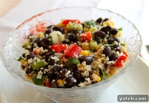 Vibrant Black Bean and Couscous Medley 3 Vibrant market scene showcasing local culture and travel photography
